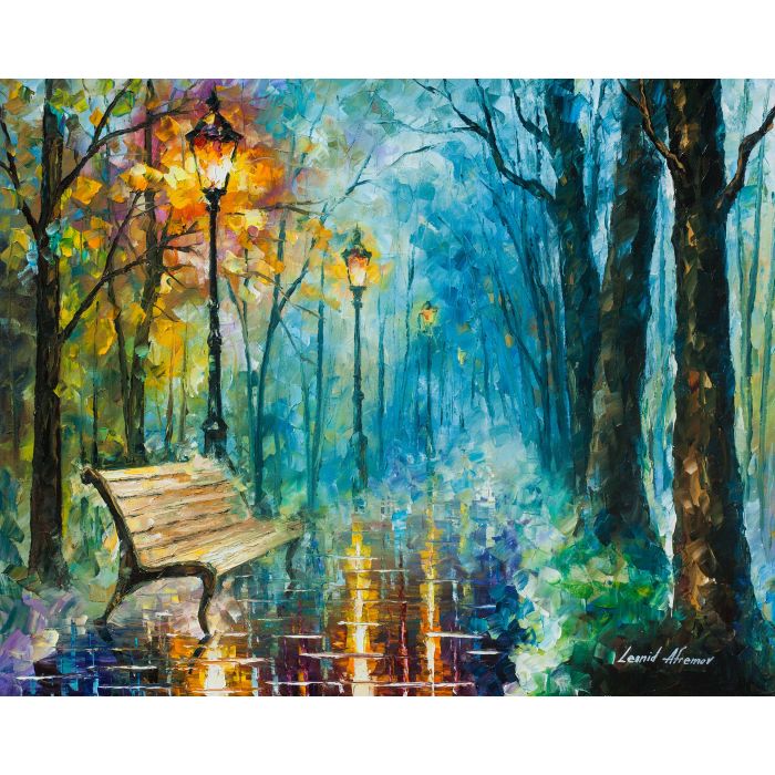 NIGHT OF INSPIRATION - Palette Knife Oil Painting On Canvas By Leonid  Afremov - 30X24 (75cm x 60cm)