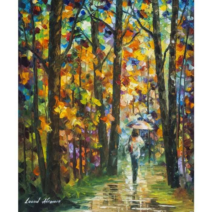 THE RAIN OF CHILDHOOD - Palette Knife Oil Painting On Canvas By Leonid  Afremov - 30X24 (75cm x 60cm)
