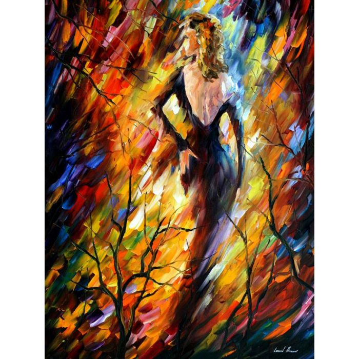 QUEEN OF FIRE — Palette knife Oil Painting  on Canvas by Leonid Afremov  - Size(offer)