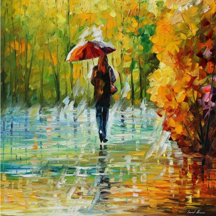 the beauty of the rain, beautiful oil paintings, beautiful oil paintings on canvas,