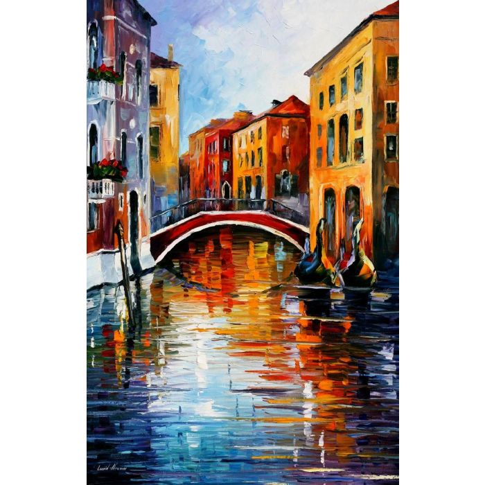 venice oil painting, oil painting of venice italy, canal painting of venice