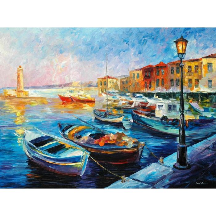 fishing boat painting, colorful boat painting, famous boat painting