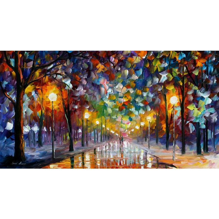 CAT — PALETTE KNIFE Oil Painting On Canvas By Leonid Afremov - Size 16x20