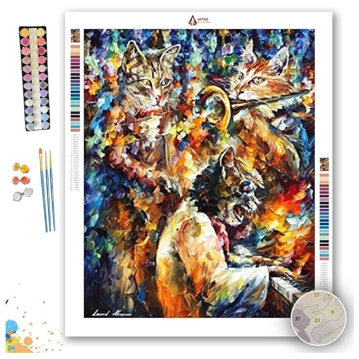 JAMMING CATS 4 - Paint by Numbers Full Kit