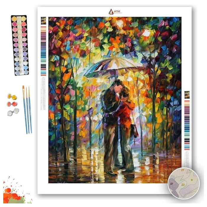 KISS IN THE PARK - Paint by Numbers Full Kit