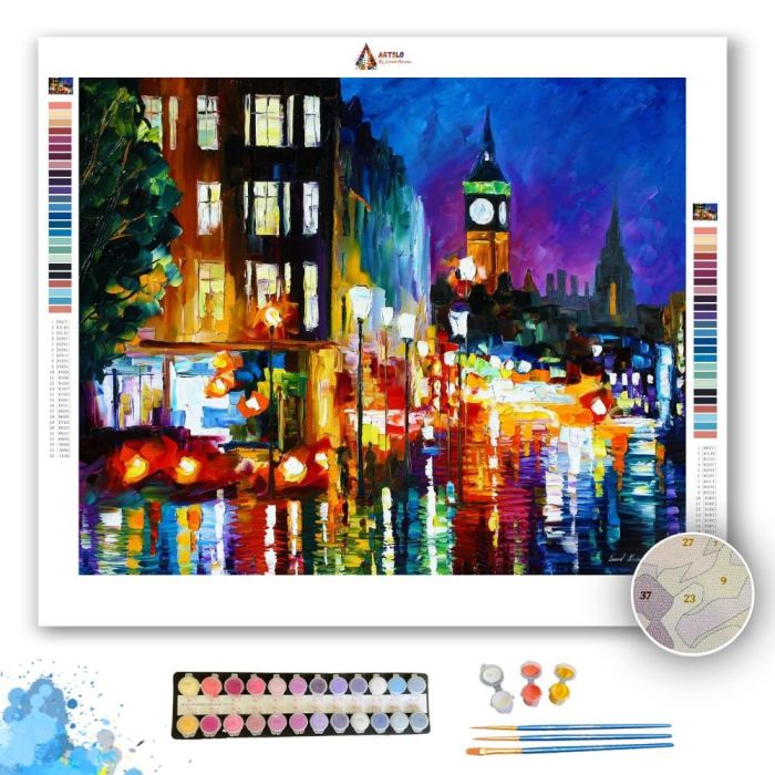 LONDONS NIGHT LIGHTS - Paint By Numbers Full Kit