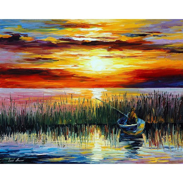 lake painting, fishing paintings, lake paintings, fishing painting