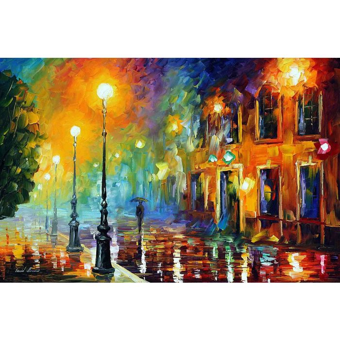 misty city, painting of a city, oil paintings cities
