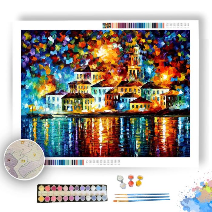 NIGHT HARBOR - Paint By Numbers Full Kit