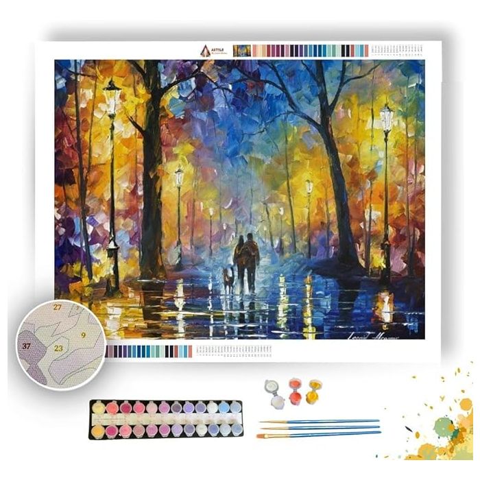 RAINY PARK - Paint by Numbers Full Kit