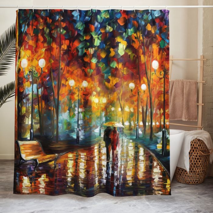 RAINS RUSTLE IN THE PARK - Shower curtain