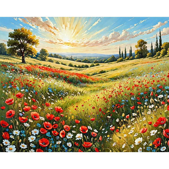 Dawn Across the Wildflower Sea