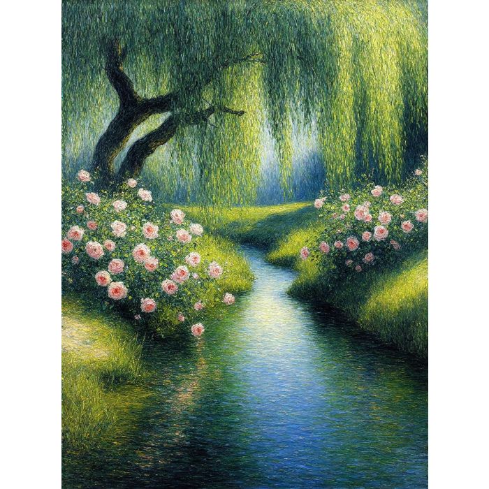 oil painting, hand-painted artwork, oil on canvas