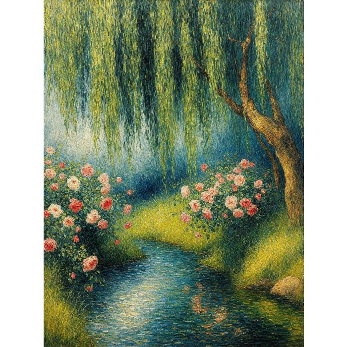 oil painting, hand-painted artwork, oil on canvas