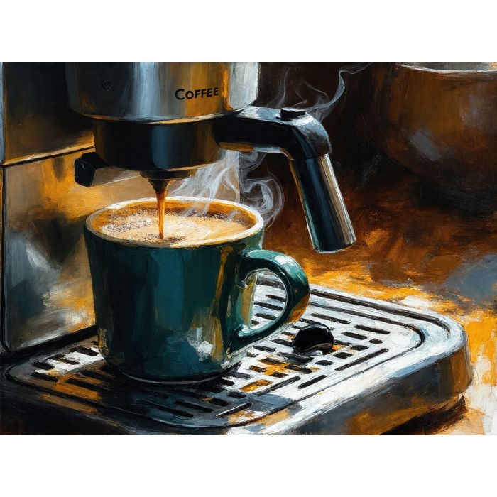 Morning Espresso in a Green Mug