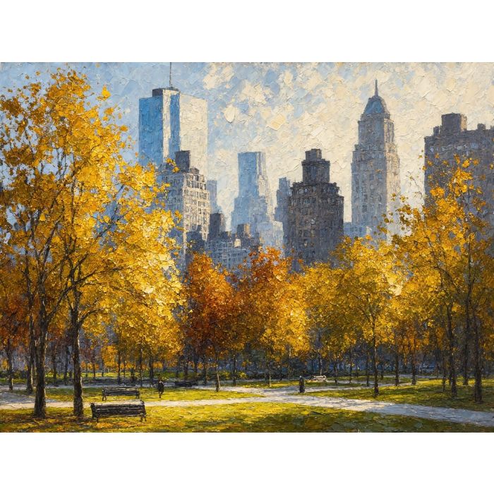 Fall Trees in the Heart of the City