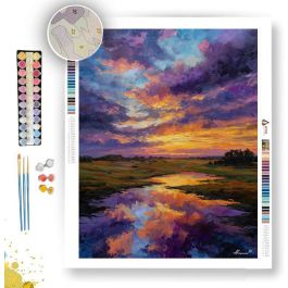 SUNSET RAIN MIRROR - Paint by Numbers Full Kit