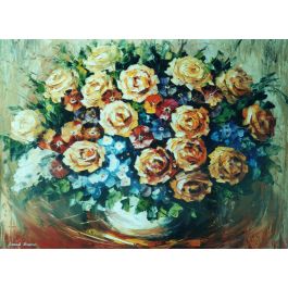 FLORAL RICHNESS— PALETTE KNIFE Oil Painting On Canvas By Leonid Afremov ...