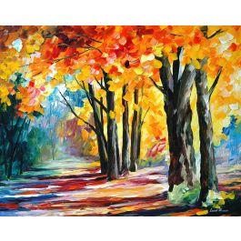 SUNNY OCTOBER — PALETTE KNIFE Oil Painting on Canvas by Leonid Afremov ...