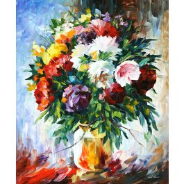 PEONIES — PALETTE KNIFE Oil Painting On Canvas By Leonid Afremov - Size ...