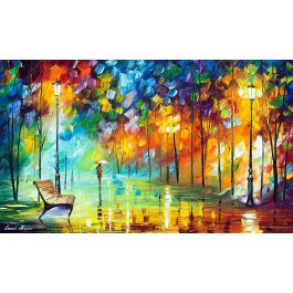 BEAUTY OF THE PARK — PALETTE KNIFE Oil Painting On Canvas By Leonid ...