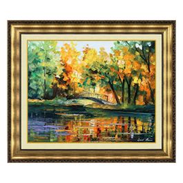 SPRING BRIDGE— PALETTE KNIFE Oil Painting On Canvas By Leonid Afremov ...