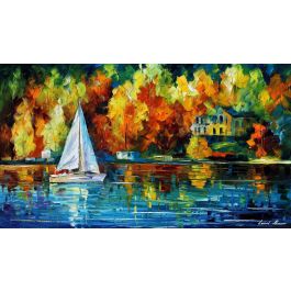 HOUSE OF THE LAKE - oil painting | Free Shipping