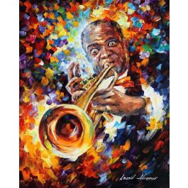 LOUIS ARMSTRONG MUSIC — armstrong painting by L.Afremov