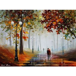 FOGGY MORNING PARK - Oil Painting