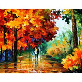 CAT — PALETTE KNIFE Oil Painting On Canvas By Leonid Afremov - Size 16x20