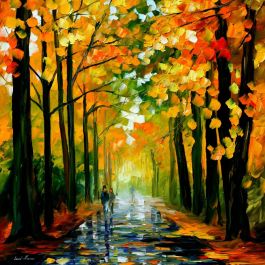 THE RAIN IS GONE — PALETTE KNIFE Oil Painting On Canvas By Leonid Afremov