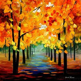 FALL BREEZE — PALETTE KNIFE Oil Painting On Canvas By Leonid Afremov ...