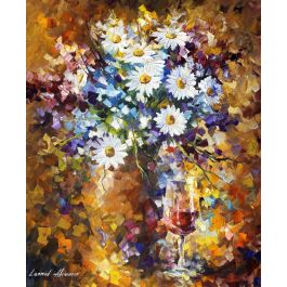 ATQ VTG Original Oil Painting Palette Knife on Canvas Flowers Signed Framed factory