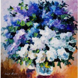 LOVELY LILACS — PALETTE KNIFE Oil Painting On Canvas By Leonid Afremov ...