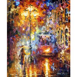 afremov, original, oil, painting, palette knife, impressionist ...