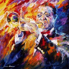 LEGENDARY LOUIS ARMSTRONG — PALETTE KNIFE Oil Painting On Canvas By ...