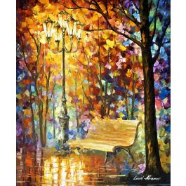 LOST BENCH - Original Oil Painting On Canvas By Leonid Afremov - 20