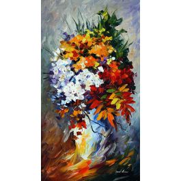 WINTER BOUQUET — PALETTE KNIFE Oil Painting On Canvas By Leonid Afremov ...