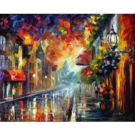 MISTY CITY MOOD — PALETTE KNIFE Oil Painting On Canvas By Leonid ...