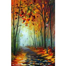 FOG ALLEY — PALETTE KNIFE Oil Painting On Canvas By Leonid Afremov ...