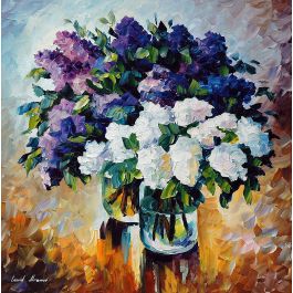 FIRST LILACS - oil painting directly from the artist