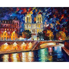 PARIS, NOTRE DAM — PALETTE KNIFE Oil Painting On Canvas By Leonid ...