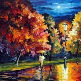 MAGICAL MOONY NIGHT — PALETTE KNIFE Oil Painting On Canvas By Leonid ...