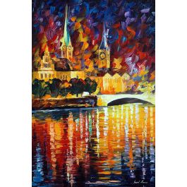 ZURICH — PALETTE KNIFE Oil Painting On Canvas By Leonid Afremov - Size ...