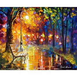 EMPTY BENCH — PALETTE KNIFE Oil Painting On Canvas By Leonid Afremov ...
