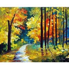 AUTUMN SUN — PALETTE KNIFE Oil Painting On Canvas By Leonid Afremov ...