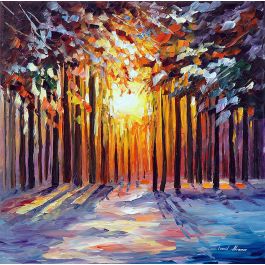 SUN OF JANUARY — PALETTE KNIFE Oil Painting On Canvas By Leonid Afremov ...