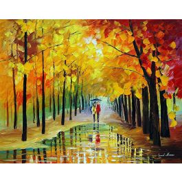 WET ALLEY — PALETTE KNIFE Oil Painting On Canvas By Leonid Afremov ...