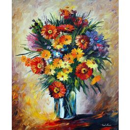 Valentine’s Day — Palette Knife Oil Painting On Canvas By Leonid 