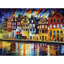 THE SKY OF AMSTERDAM — PALETTE KNIFE Oil Painting On Canvas By Leonid ...